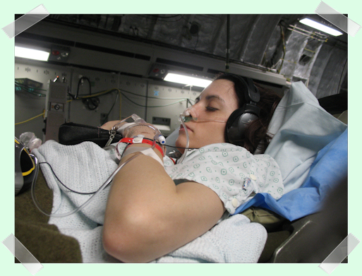 Elena Dunkle during the second medevac