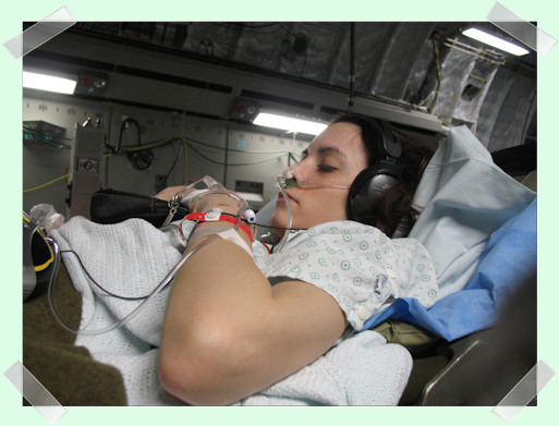 Elena Dunkle during the second medevac
