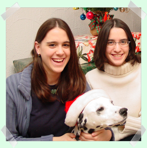 Valerie Dunkle and Elena Dunkle with Chip